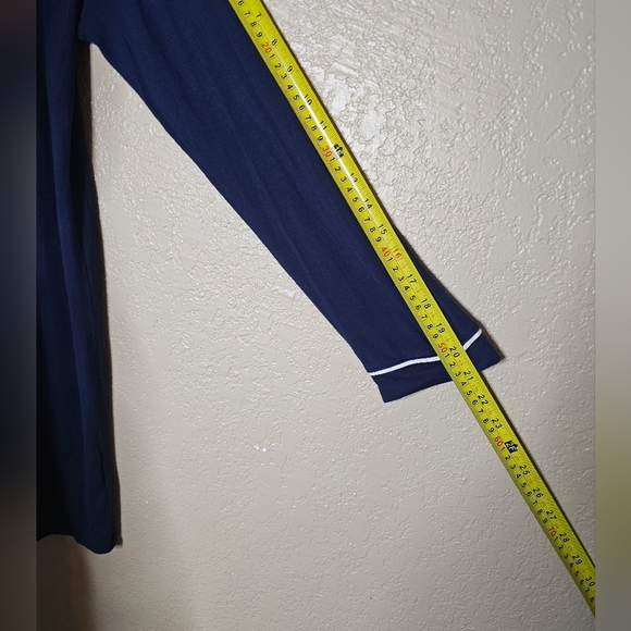STARS ABOVE Sleep Shirt Blue Perfectly Cozy LongSle Navy Blue Button-Up Cardigan - Picture 5 of 5